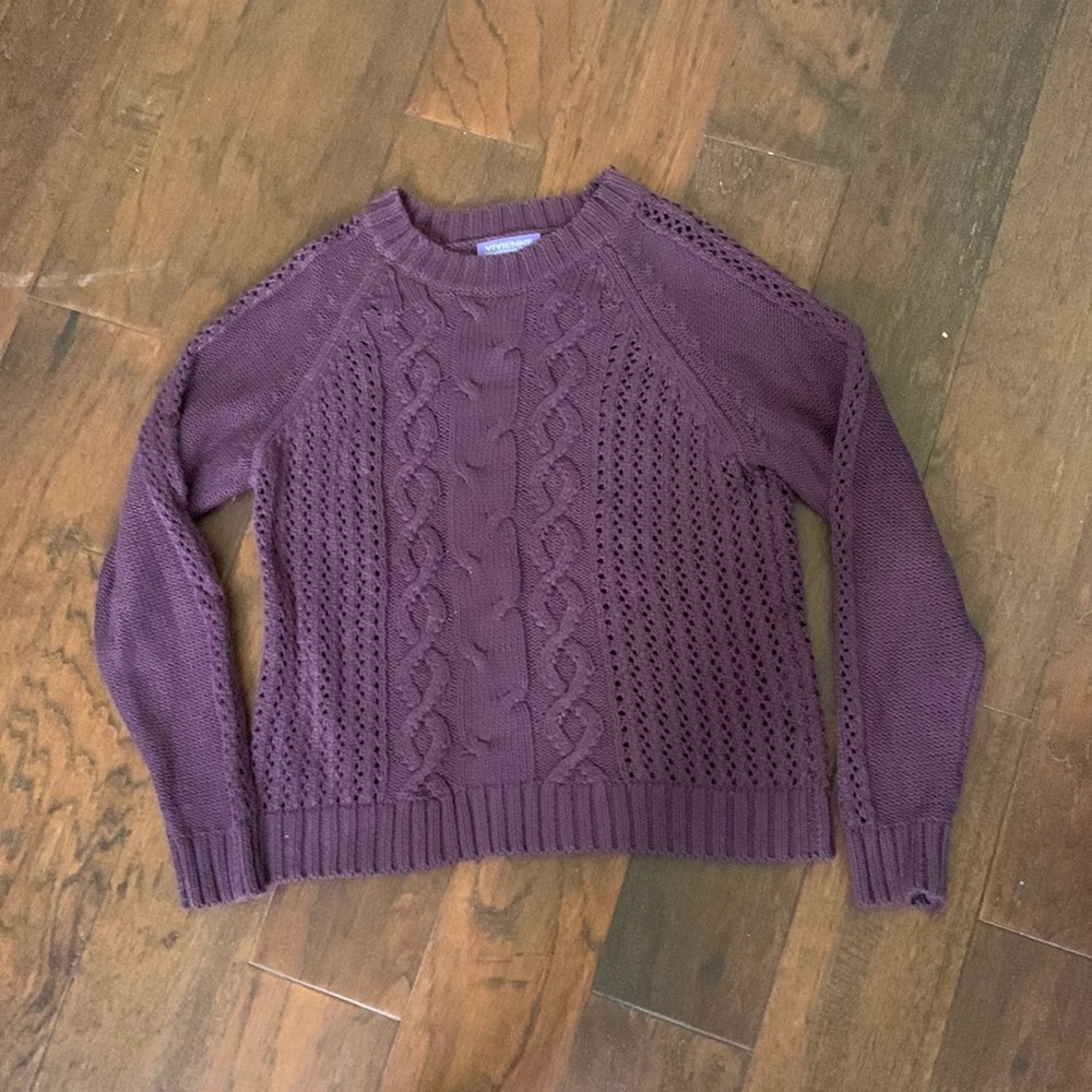 Vivienne Tam Purple Crew Neck Sweater